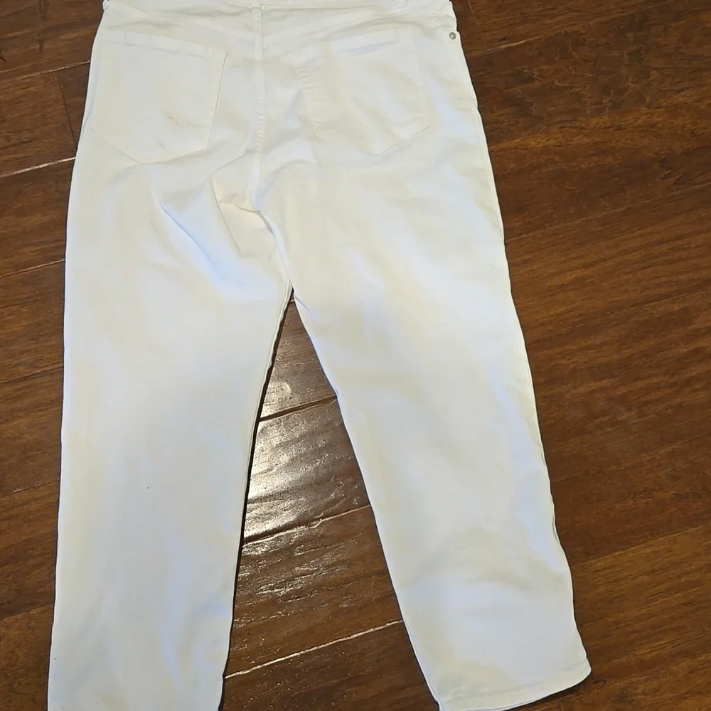 Ella Moss White High Waist Straight Crop Jeans - Picture 5 of 9
